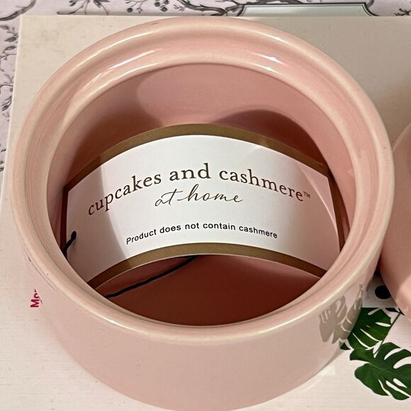 Cupcakes and Cashmere Ceramic Trinket Keepsake Box Pink Bow Round Lidded - Picture 14 of 14